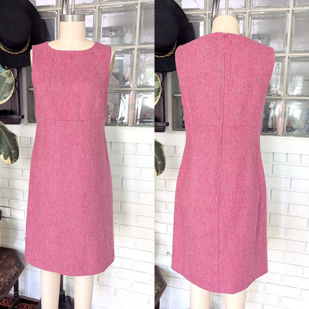 Boden Rosie pink and gray British tweed dress size 4R